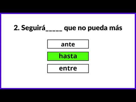 Spanish Preposition Quiz.