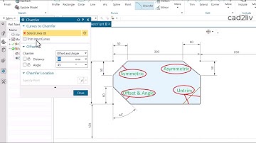 Chamfer| How to use Chamfer in NX| NX CAD| cad2liv