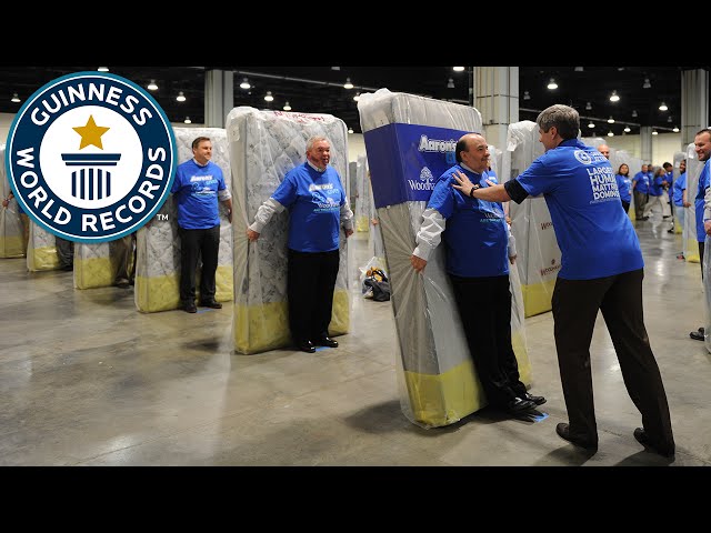 Largest Human Mattress Dominoes - Guinness World Records class=