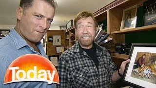 Subscribe here: https://bit.ly/2n4qlnx karl sits down with megastar
and living legend chuck norris at his ranch in texas.get more today:
http://todayshow.com...