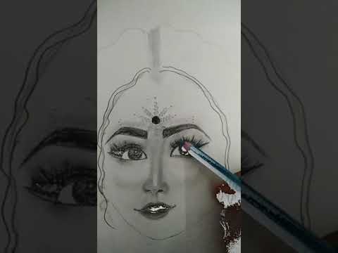 Bengali bride drawing . black and white bridal drawing. - YouTube