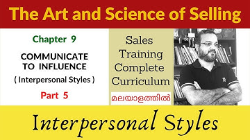 Chapter 09 - COMMUNICATE TO INFLUENCE - Part 5 | Interpersonal Styles | The Art & Science of Selling