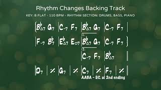 Bb Rhythm Changes Backing Track - 110 bpm