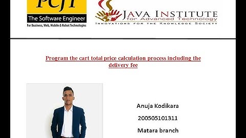 Total price calculation | WEB Programming I | Java Institute