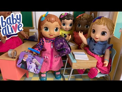 Baby Alive Morning Routine and Packing new Backpack for baby grows up doll