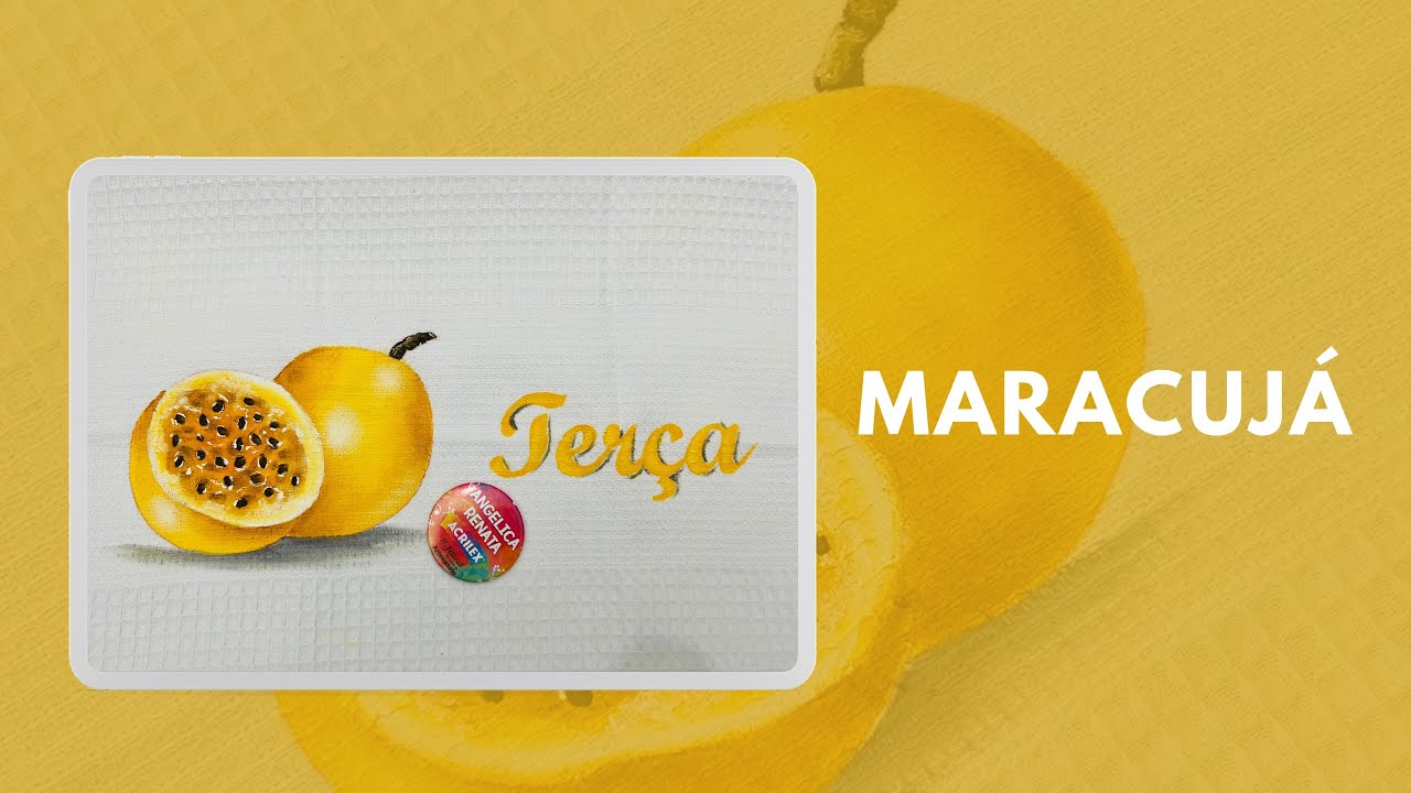 Aula gratuita pintura em tecido | como pintar maracujá passo a passo iniciante