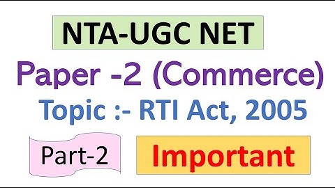 RTI Act, 2005 || Part 2