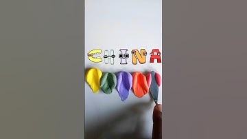 Guess the colour of country ?? #colormixing #alphabetlore #clay #art #satisfying #shorts