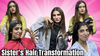 SISTER’S HAIR TRANSFORMATION 💇‍♀️| NA44