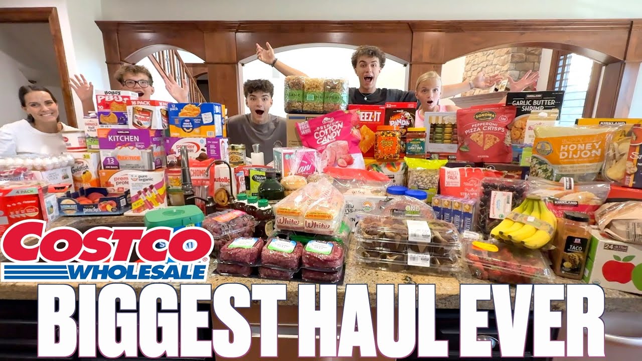 MASSIVE NEW HOME GROCERY HAUL | FILLING OUR NEW HOUSE WITH FOOD AND SCHOOL LUNCHES | BIGGEST HAUL