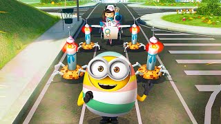 Easter Egg Bob minion vs Meena and Cookie Bots ! Boss battle in Minion rush