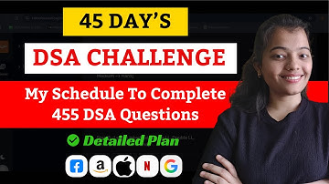 45 Days DSA Challenge Schedule | My Strategy