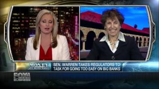 Ingnorant Sandra Smith of FBN on Warren Calling Out Regulators