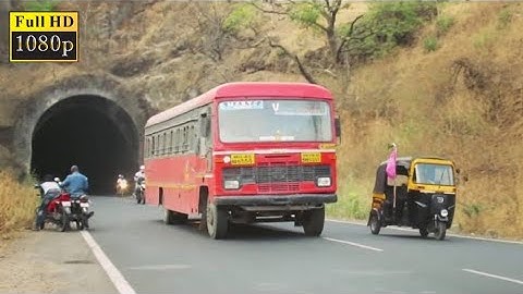 Msrtc : pune-kolhapur | pune-panaji | shirdi-bangaluru via pune airavat |swargate-bhor bus at tunnel