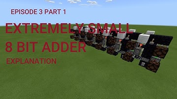 Redstone CUBE Computer build episode 3(8 bit adder explanation)