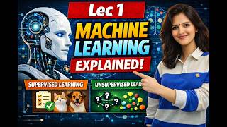 Machine Learning for Beginners (Lec 1) | Supervised vs Unsupervised + Real Examples
