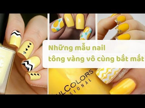 Các Mẫu Nail Màu Vàng - Những mẫu nail tông vàng vô cùng bắt mắt