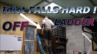 IDIOT FALLS HARD! off Ladder