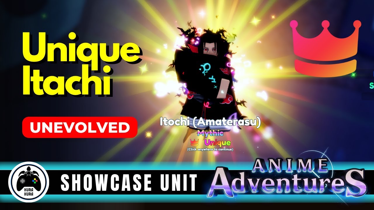 GETTING UNIQUE ITACHI LVL 100 SHOWCASE - Anime Adventures 