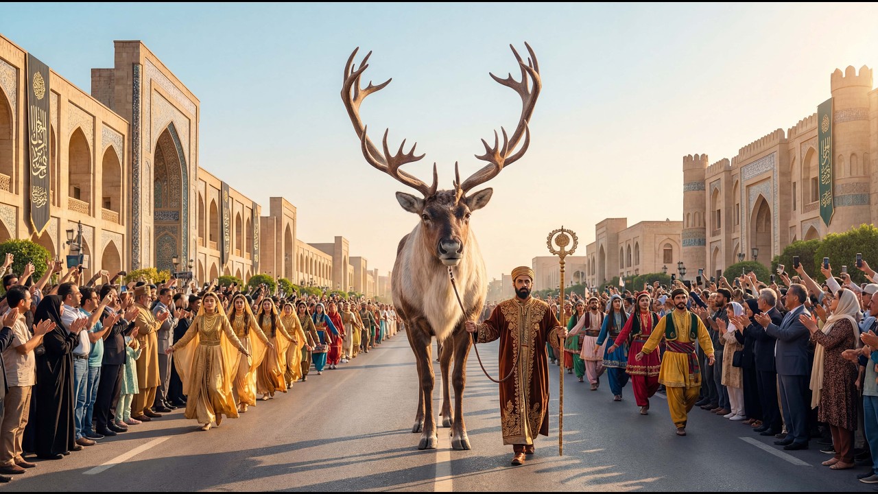 Iran’s Grand Animal Parade 🇮🇷 | 100 Majestic Animals in an Imperial Street Celebration (8K)