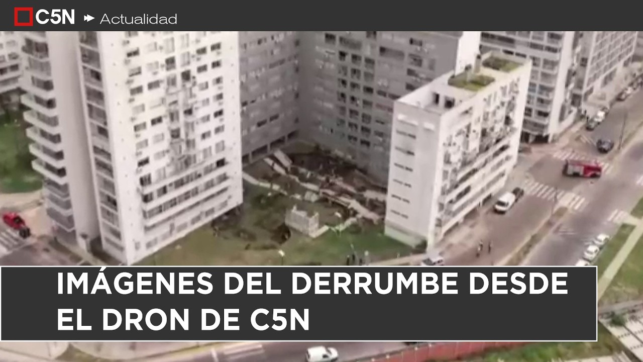 El DERRUMBE de PARQUE PATRICIOS desde el AIRE con el DRON de C5N