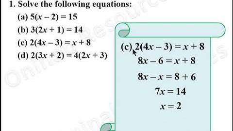 Simple Linear Equation with Brackets