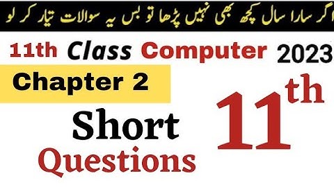 1st year computer most important Questions guess 2023 from chapter 2
