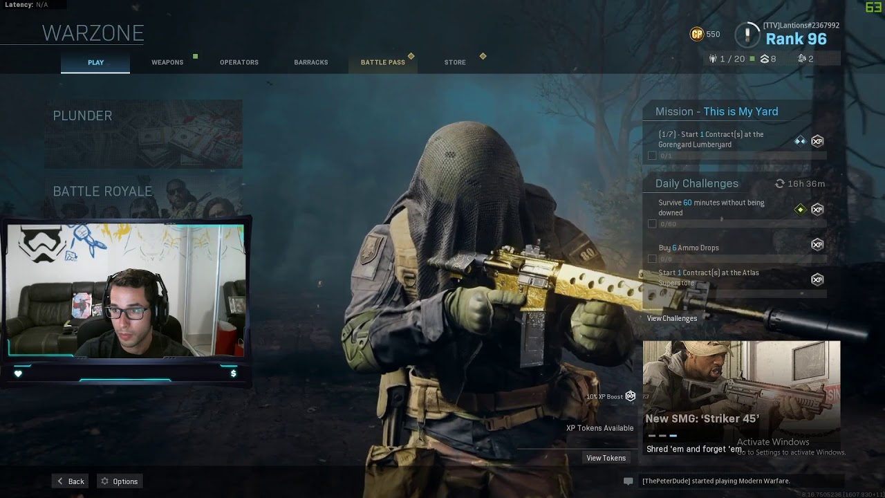 Warzone COD (Test 3 Youtube Stream)