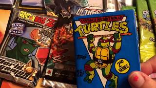 Assortment Of Trading Cards Found Old Teenage Mutant Ninja Turtles Card Pack From The 90's