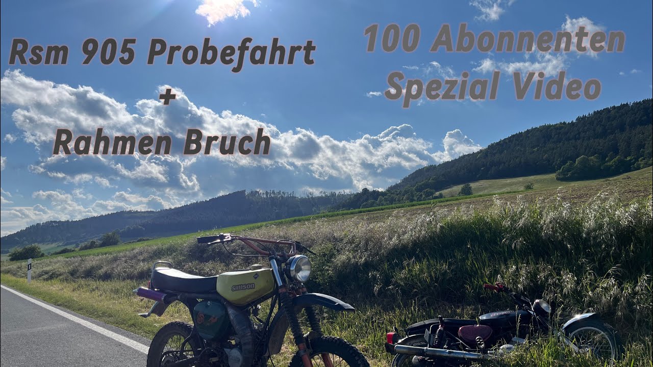 Simson (Rahmen) verabschiedet sich…+Rsm 905 Probefahrt ☠️