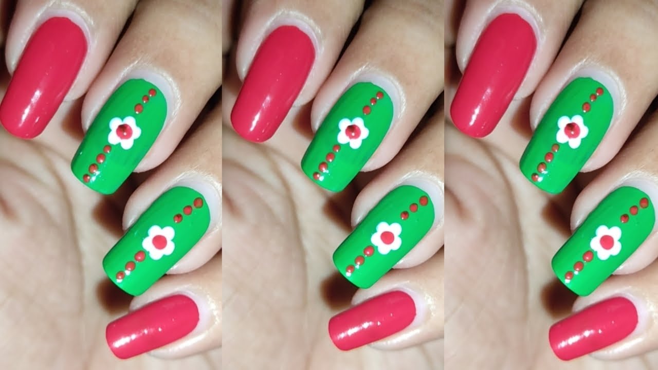 Beautiful flowers nail art💅💅Easy DIY nail art।। Easy & Simple nail art