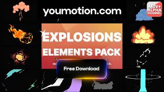 Free Anime Explosion Elements in 4K for AI Video (AE)