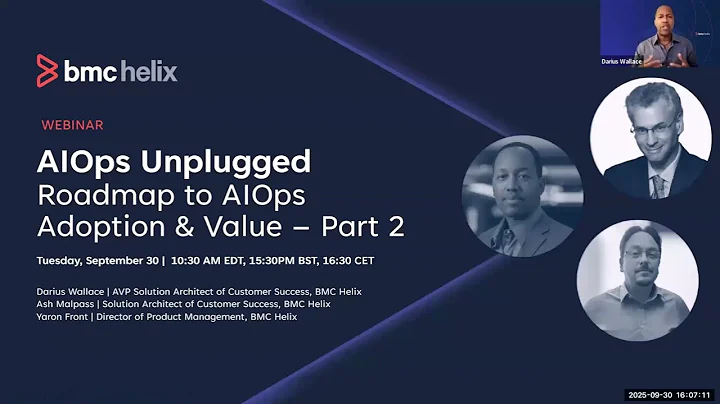 Webinar: AIOps UnPlugged - Roadmap to AIOps Adoption & Value - Part 2