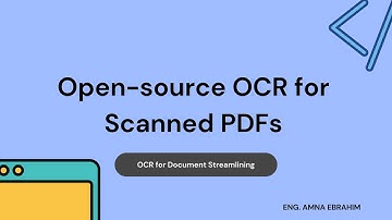 Open-source OCR for Scanned PDFs: A Comprehensive Guide