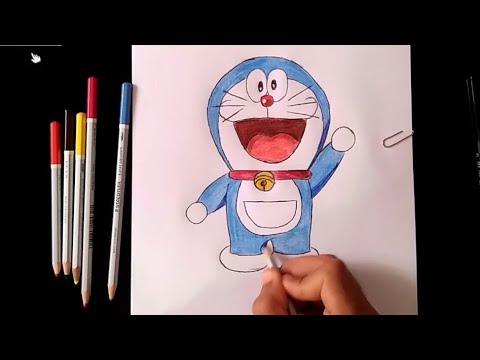 تعلم رسم درايمون للمبتدئين خطوة بخطوة Drawing Doraemon Step By