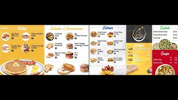 5 ESTRELLAS Bakers Digital Menu Board - Digital Signage Display Screen Design