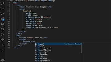Hover Effect Using JavaScript | mouseover Event ✨