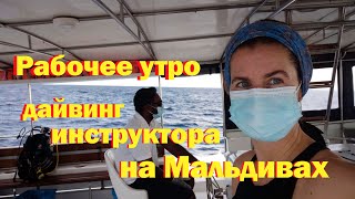 Утро дайвинг инструктора на Мальдивах. Собираемся на дайв и ныряем вместе!