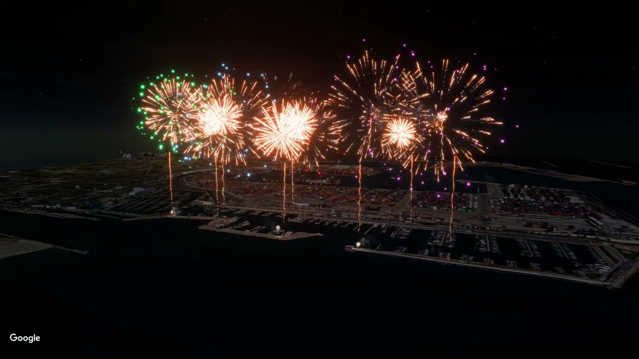 Big Firework . Valencia Spanien , FMsim