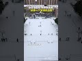 Changchun's college students drawn the #hangzhou #asiangames   #mascots on the snowy ground