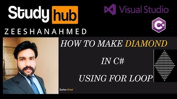How to make Diamond in c# programming using for loop urdu/hindi tutorial