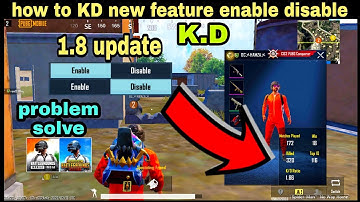HOW TO HIDE KD FD IN BGMI HIDE KD FD enable disable 1.8 UPDATE new feature PUBG AUR BGMI