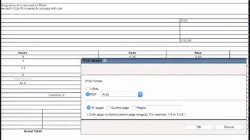 Print Estimate from Work Order