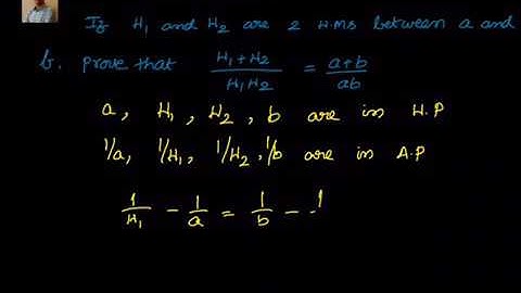 Sequences and Series - Harmonic progression example