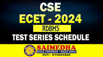 ECET - 2024 || CSE - TEST SERIES SCHEDULE
