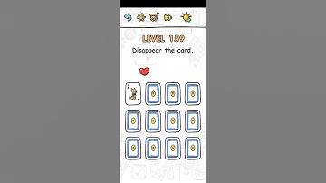 Brain challenge puzzle level 159 Disappear the card walkthrough