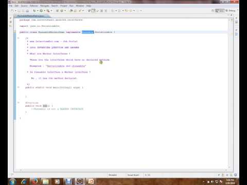 Example for Marker Interface in Java