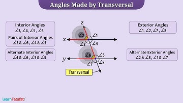 Lines and Angles Class 7 Maths - Transversal and Angles Made by Transversal