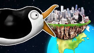 PINGUIM DO FUTURO ENGOLE UMA UMA CIDADE FUTURISTA NUMA ILHA FLUTUANTE! - Tasty Planet #7