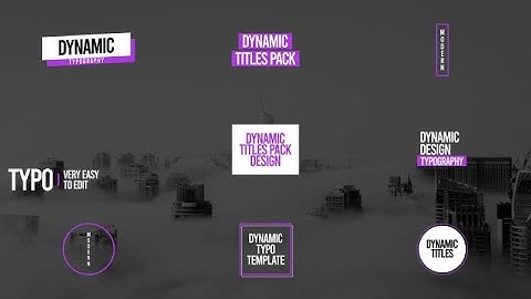 Dynamic Titles Pack V2 After Effects Templates